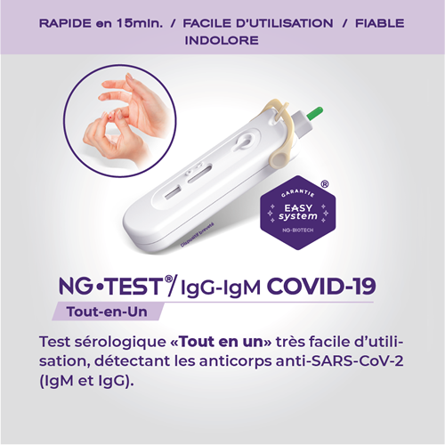 NG Test IgM et IgG Tout en un – COVID-19 RAPID TEST